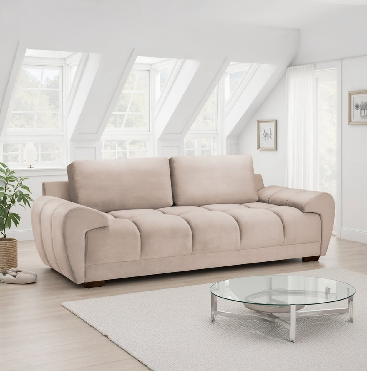 ATHENS 3 SEATER MOCHA