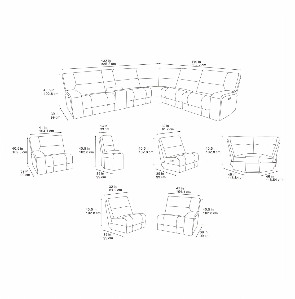 MILAN MODULAR CORNER